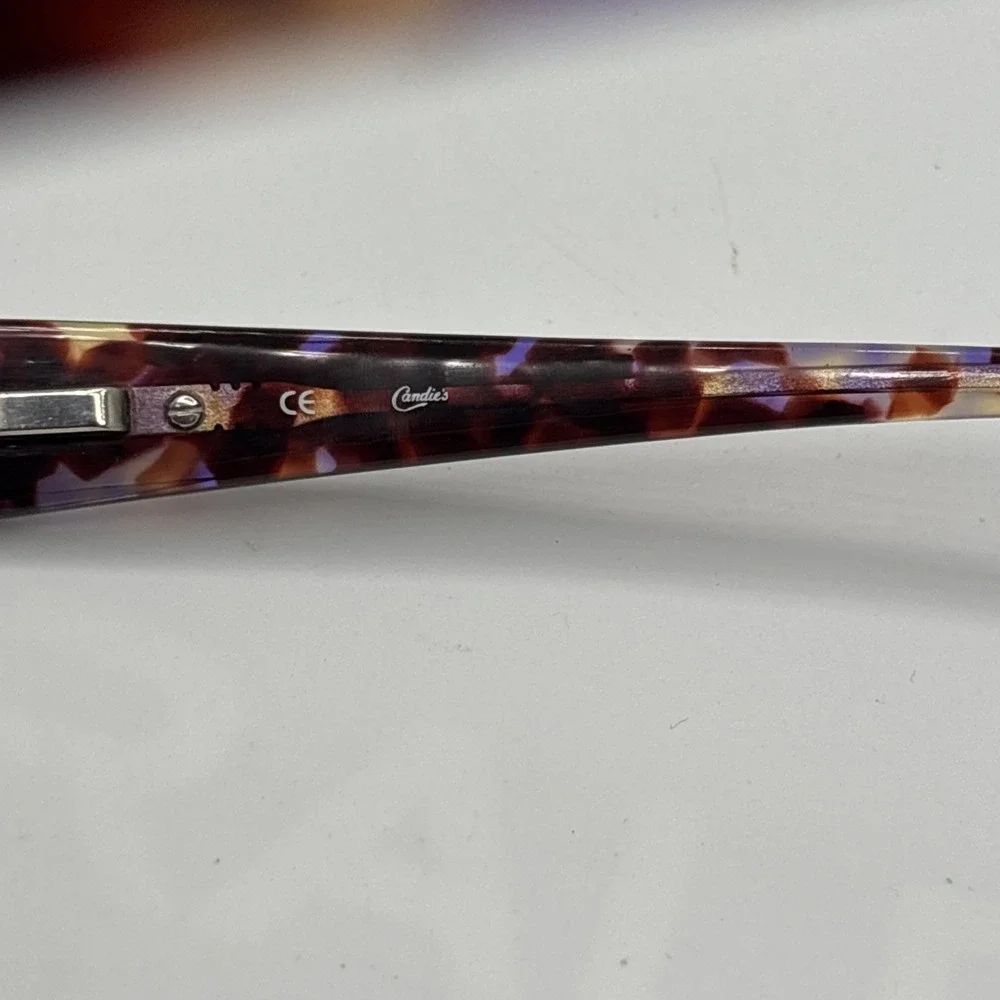 New Candie's C Zola Eyeglasses Frame Women's Brown Half Rim 50-17-135mm w/case